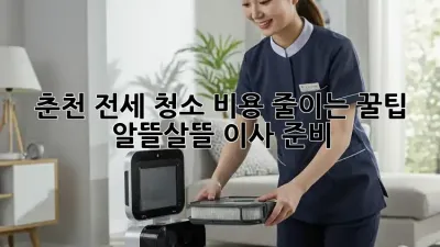 춘천 전세 청소 비용 줄이는 꿀팁! 알뜰살뜰 이사 준비
