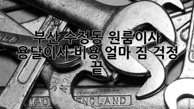 부산 수정동 원룸이사, 용달이사 비용 얼마? 짐 걱정 끝!